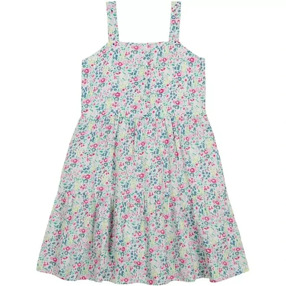 Gap Kids Girls Floral Woven Summer Dress Square Neck Sleeveless XL 14/16